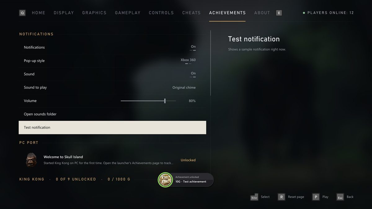 An achievement pop-up in the game