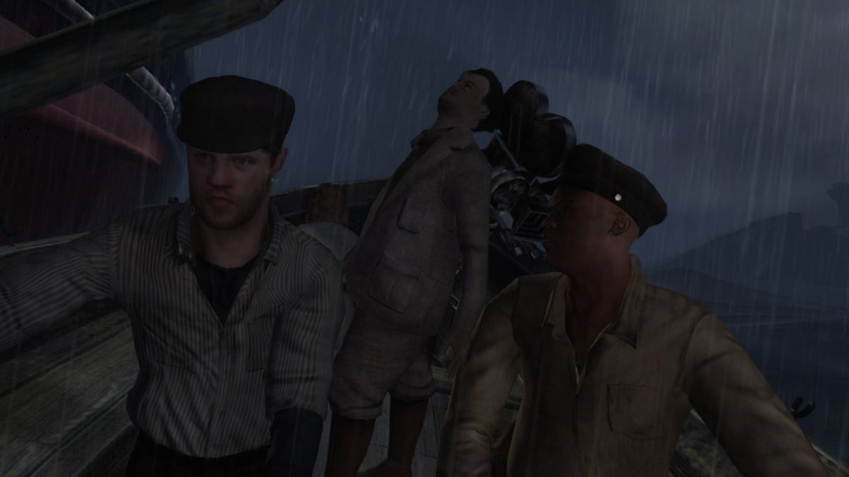 Rowing to Skull Island in the storm